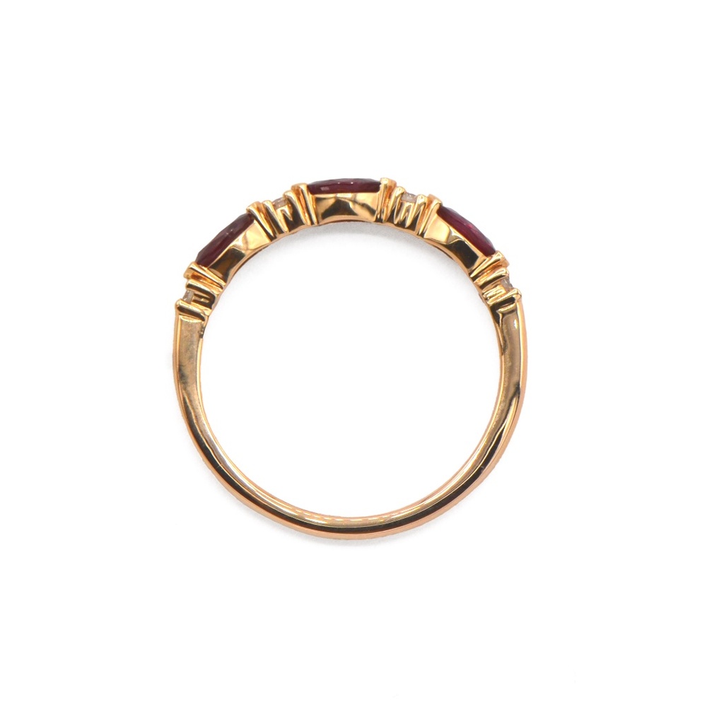 18k Rose Gold Ruby Ring - image 3